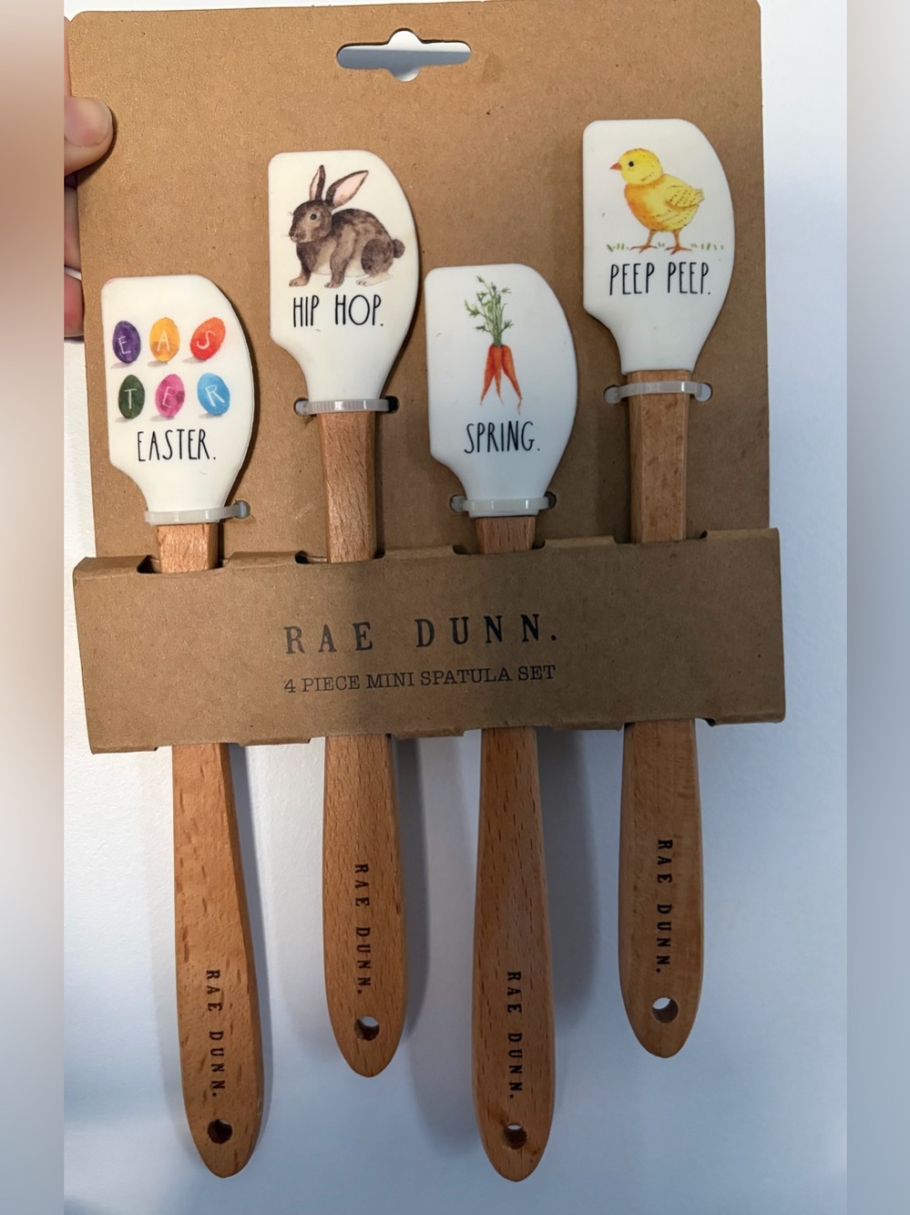 Rae Dunn Easter Spring 4-Piece Mini Spatula Set